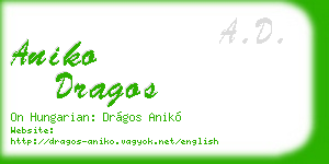 aniko dragos business card